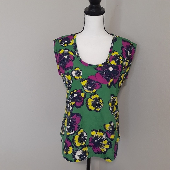 J.crew top floral multicolor size 4 - Picture 3 of 6